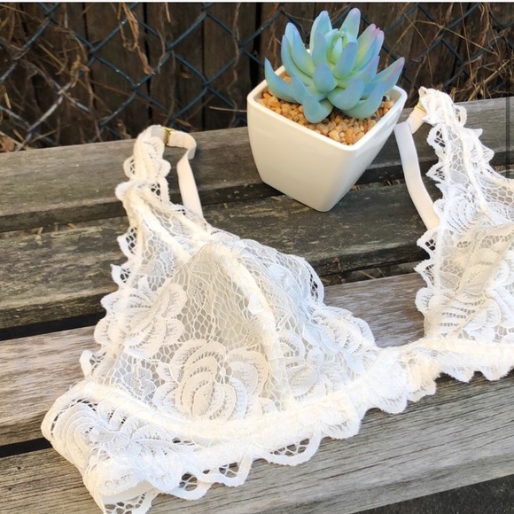 🍃🖤New Sam Edelman Antique White Lace BraLet - Picture 5 of 8